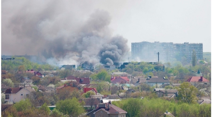 Ракетный удар вфу по Луганску 13 апреля 2024 года - мониторинг